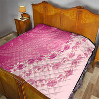 Heiva i Tahiti Quilt Tahitian Tiare Maori Cowrie Lei Pink