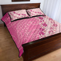 Heiva i Tahiti Quilt Bed Set Tahitian Tiare Maori Cowrie Lei Pink LT14 - Polynesian Pride