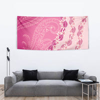 Heiva i Tahiti Tapestry Tahitian Tiare Maori Cowrie Lei Pink