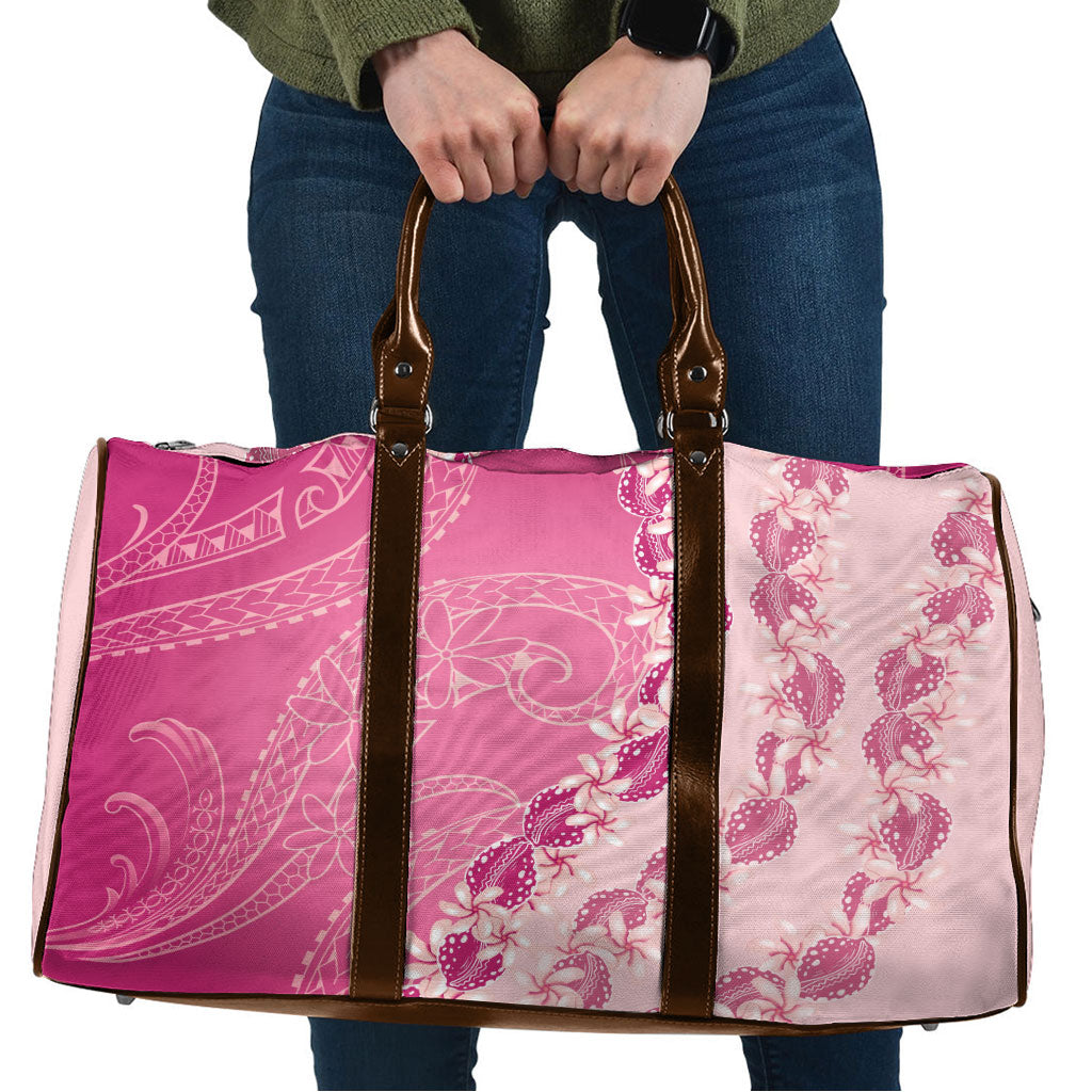 Heiva i Tahiti Travel Bag Tahitian Tiare Maori Cowrie Lei Pink