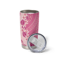 Heiva i Tahiti Tumbler Cup Tahitian Tiare Maori Cowrie Lei Pink LT14 - Polynesian Pride