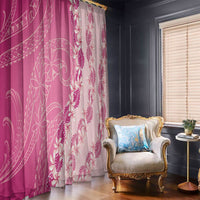 Heiva i Tahiti Window Curtain Tahitian Tiare Maori Cowrie Lei Pink LT14 - Polynesian Pride
