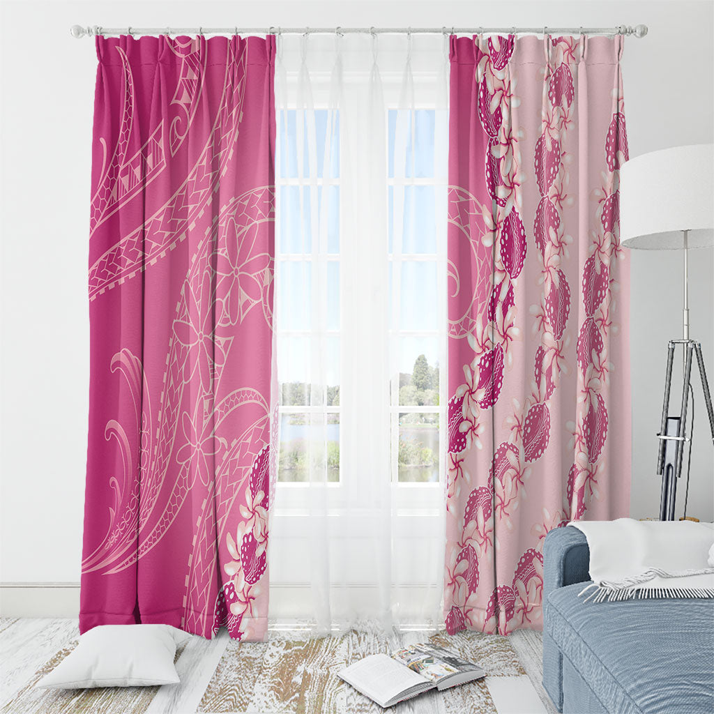 Heiva i Tahiti Window Curtain Tahitian Tiare Maori Cowrie Lei Pink LT14 - Polynesian Pride