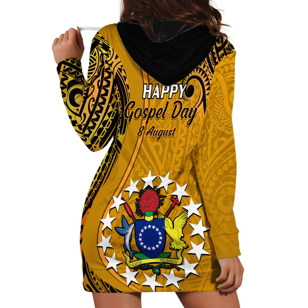 8 August Manihiki Island Gospel Day Hoodie Dress Cook Islands Tribal Pattern LT14 - Polynesian Pride
