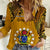 Personalised 8 August Manihiki Island Gospel Day Women Casual Shirt Cook Islands Tribal Pattern LT14 Female Gold - Polynesian Pride