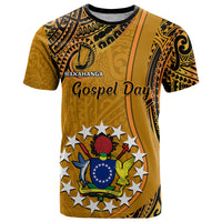 15 August Rakahanga Island Gospel Day T Shirt Cook Islands Tribal Pattern LT14 Orange - Polynesian Pride