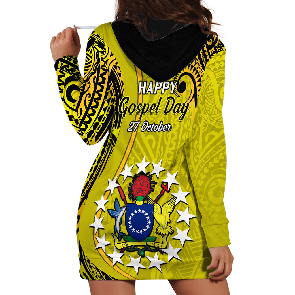 27 October Aitutaki Island Gospel Day Hoodie Dress Cook Islands Tribal Pattern LT14 - Polynesian Pride