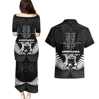 New Zealand Silver Fern Rugby Couples Matching Puletasi and Hawaiian Shirt Haka Dance With Aotearoa Maori Pattern LT14 - Polynesian Pride