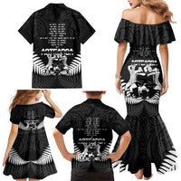 New Zealand Silver Fern Rugby Family Matching Mermaid Dress and Hawaiian Shirt Haka Dance With Aotearoa Maori Pattern