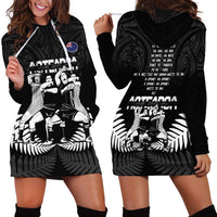 New Zealand Silver Fern Rugby Hoodie Dress Haka Dance With Aotearoa Maori Pattern LT14 - Polynesian Pride