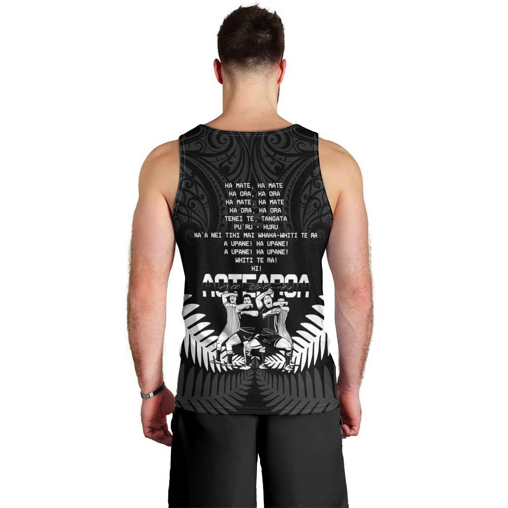 New Zealand Silver Fern Rugby Men Tank Top Haka Dance With Aotearoa Maori Pattern