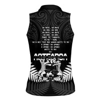New Zealand Silver Fern Rugby Women Sleeveless Polo Shirt Haka Dance With Aotearoa Maori Pattern LT14 - Polynesian Pride