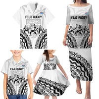 Fiji Tapa Rugby Family Matching Puletasi and Hawaiian Shirt Cibi Dance With Fijian Pattern LT14 - Polynesian Pride