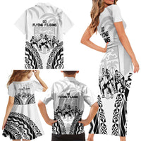 Fiji Tapa Rugby Family Matching Short Sleeve Bodycon Dress and Hawaiian Shirt Cibi Dance With Fijian Pattern LT14 - Polynesian Pride