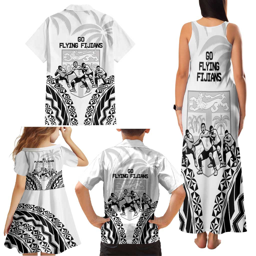 Fiji Tapa Rugby Family Matching Tank Maxi Dress and Hawaiian Shirt Cibi Dance With Fijian Pattern LT14 - Polynesian Pride