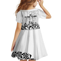 Fiji Tapa Rugby Kid Short Sleeve Dress Cibi Dance With Fijian Pattern LT14 - Polynesian Pride