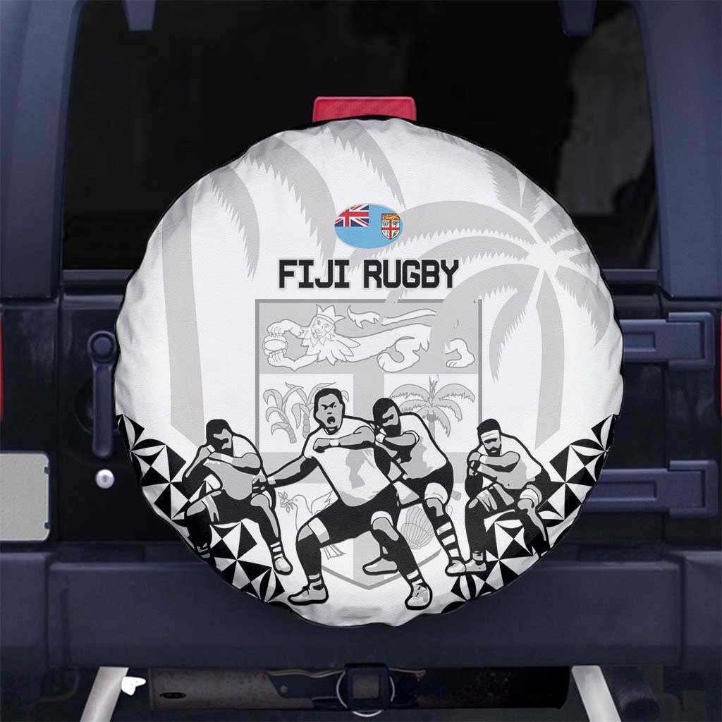 Fiji Tapa Rugby Spare Tire Cover Cibi Dance With Fijian Pattern LT14 - Polynesian Pride