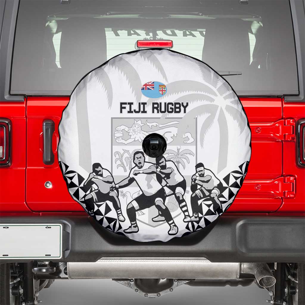 Fiji Tapa Rugby Spare Tire Cover Cibi Dance With Fijian Pattern LT14 - Polynesian Pride