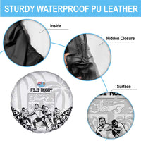 Fiji Tapa Rugby Spare Tire Cover Cibi Dance With Fijian Pattern LT14 - Polynesian Pride
