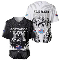 New Zealand And Fiji Tapa Rugby Baseball Jersey Haka Dance Mix Cibi Dance Together LT14 - Polynesian Pride