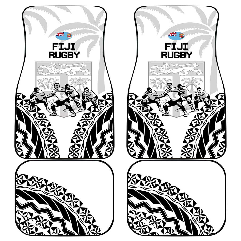 New Zealand And Fiji Tapa Rugby Car Mats Haka Dance Mix Cibi Dance Together LT14 - Polynesian Pride