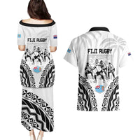 New Zealand And Fiji Tapa Rugby Couples Matching Puletasi and Hawaiian Shirt Haka Dance Mix Cibi Dance Together LT14 - Polynesian Pride