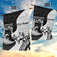New Zealand And Fiji Tapa Rugby Garden Flag Haka Dance Mix Cibi Dance Together LT14 - Polynesian Pride