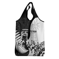 New Zealand And Fiji Tapa Rugby Grocery Bag Haka Dance Mix Cibi Dance Together LT14 - Polynesian Pride