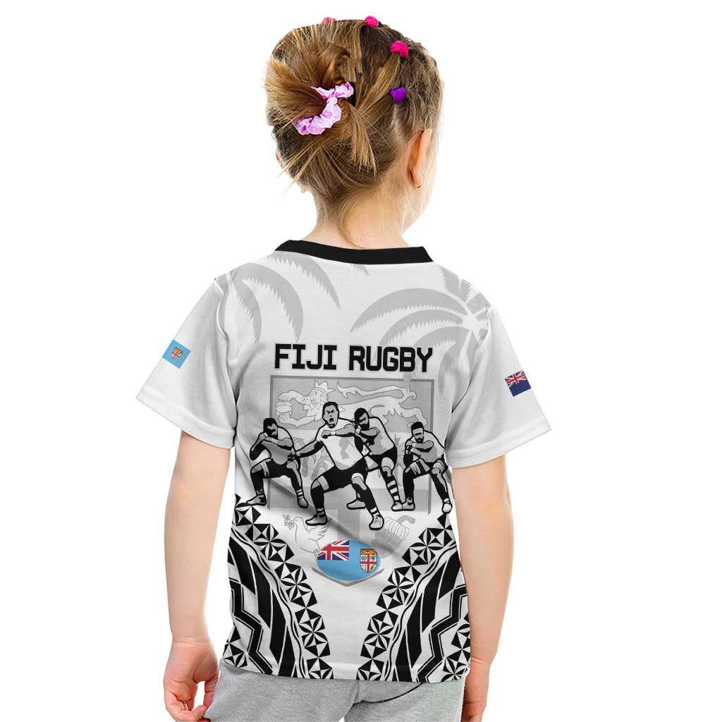New Zealand And Fiji Tapa Rugby Kid T Shirt Haka Dance Mix Cibi Dance Together LT14 - Polynesian Pride