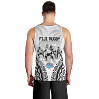 New Zealand And Fiji Tapa Rugby Men Tank Top Haka Dance Mix Cibi Dance Together LT14 - Polynesian Pride