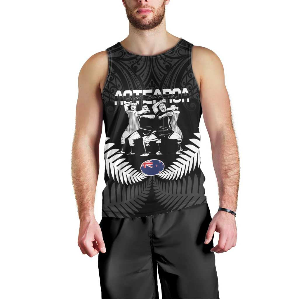 New Zealand And Fiji Tapa Rugby Men Tank Top Haka Dance Mix Cibi Dance Together LT14 - Polynesian Pride