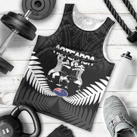 New Zealand And Fiji Tapa Rugby Men Tank Top Haka Dance Mix Cibi Dance Together LT14 - Polynesian Pride