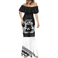 New Zealand And Fiji Tapa Rugby Mermaid Dress Haka Dance Mix Cibi Dance Together LT14 - Polynesian Pride