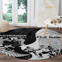 New Zealand And Fiji Tapa Rugby Round Carpet Haka Dance Mix Cibi Dance Together LT14 - Polynesian Pride