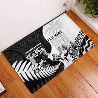 New Zealand And Fiji Tapa Rugby Rubber Doormat Haka Dance Mix Cibi Dance Together LT14 - Polynesian Pride