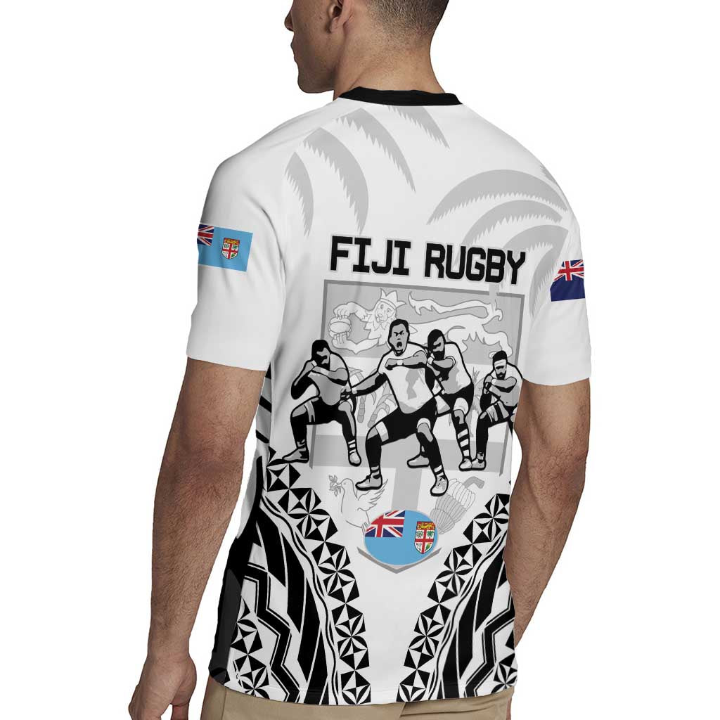 New Zealand And Fiji Tapa Rugby Rugby Jersey Haka Dance Mix Cibi Dance Together LT14 - Polynesian Pride