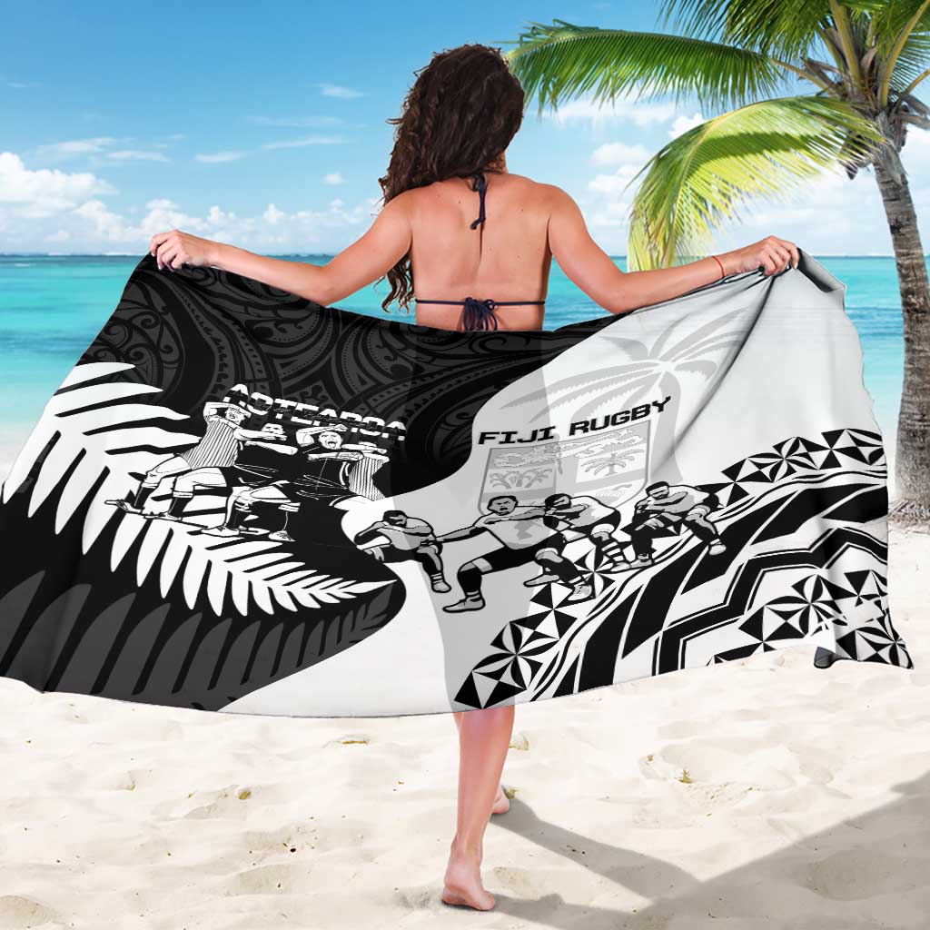 New Zealand And Fiji Tapa Rugby Sarong Haka Dance Mix Cibi Dance Together LT14 - Polynesian Pride