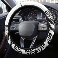New Zealand And Fiji Tapa Rugby Steering Wheel Cover Haka Dance Mix Cibi Dance Together LT14 - Polynesian Pride