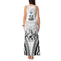 New Zealand And Fiji Tapa Rugby Tank Maxi Dress Haka Dance Mix Cibi Dance Together LT14 - Polynesian Pride