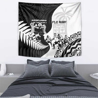 New Zealand And Fiji Tapa Rugby Tapestry Haka Dance Mix Cibi Dance Together LT14 - Polynesian Pride