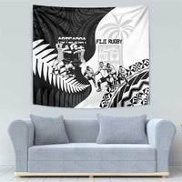 New Zealand And Fiji Tapa Rugby Tapestry Haka Dance Mix Cibi Dance Together LT14 - Polynesian Pride