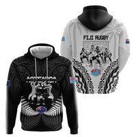 New Zealand And Fiji Tapa Rugby Zip Hoodie Haka Dance Mix Cibi Dance Together LT14 - Polynesian Pride