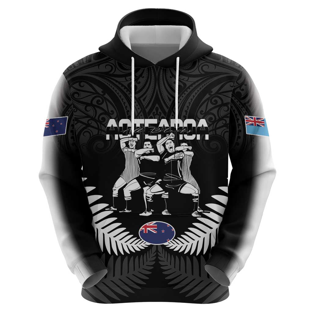 New Zealand And Fiji Tapa Rugby Zip Hoodie Haka Dance Mix Cibi Dance Together LT14 - Polynesian Pride