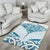 New Zealand Manta Ray Tattoo Area Rug Aotearoa Maori Haehae Paua Shell - Polynesian Pride