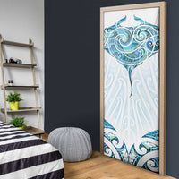New Zealand Manta Ray Tattoo Door Cover Aotearoa Maori Haehae Paua Shell LT14 - Polynesian Pride