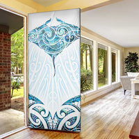 New Zealand Manta Ray Tattoo Door Cover Aotearoa Maori Haehae Paua Shell LT14 - Polynesian Pride