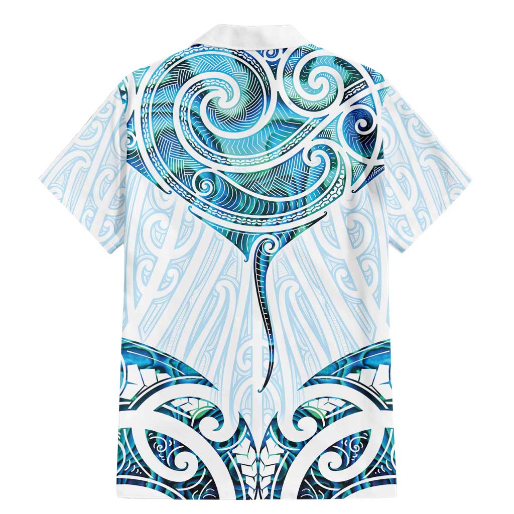 New Zealand Manta Ray Tattoo Family Matching Mermaid Dress and Hawaiian Shirt Aotearoa Maori Haehae Paua Shell LT14 - Polynesian Pride
