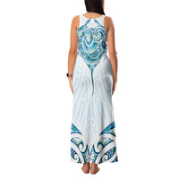 New Zealand Manta Ray Tattoo Family Matching Tank Maxi Dress and Hawaiian Shirt Aotearoa Maori Haehae Paua Shell LT14 - Polynesian Pride
