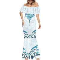 New Zealand Manta Ray Tattoo Mermaid Dress Aotearoa Maori Haehae Paua Shell LT14 - Polynesian Pride