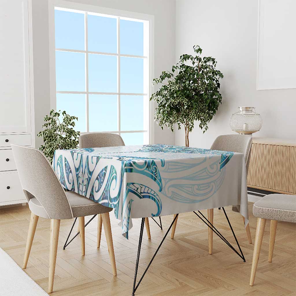 New Zealand Manta Ray Tattoo Tablecloth Aotearoa Maori Haehae Paua Shell - Polynesian Pride